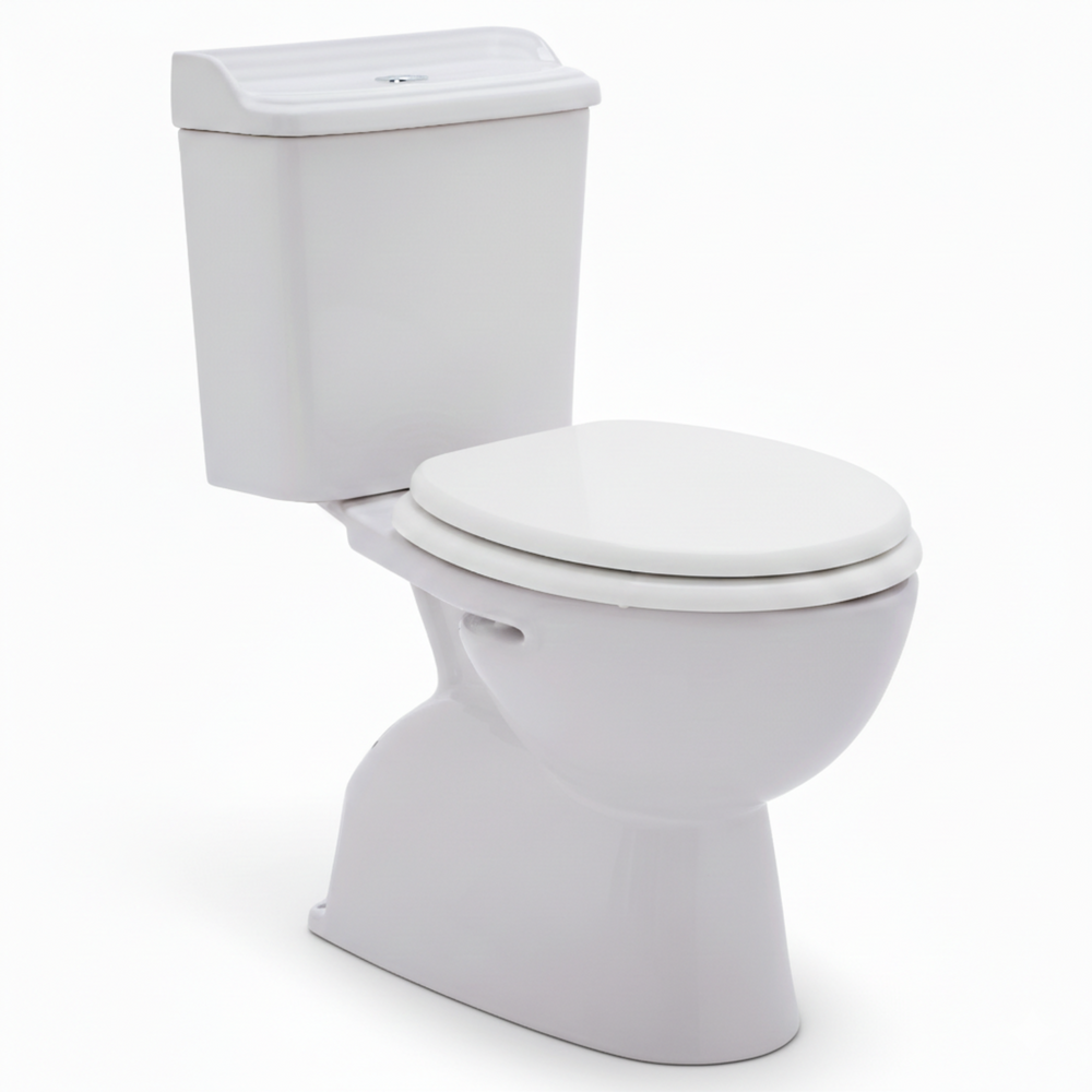 JOHNSON SUISSE COLONIAL II CLOSE COUPLED TOILET GLOSS WHITE