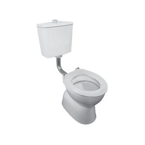 JOHNSON SUISSE PLAZA ASSIST DELUXE CLOSE COUPLE ASSIST BUTTON S TRAP TOILET SUITE WHITE WITH WHITE SEAT