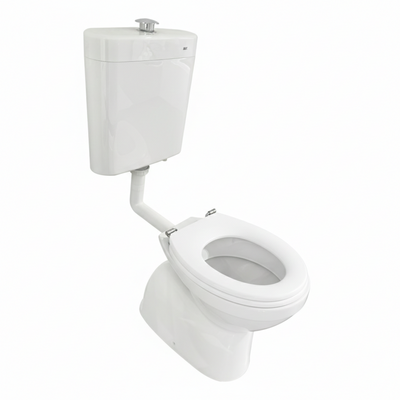 JOHNSON SUISSE SELECT ASSIST DELUXE CLOSE COUPLE PLASTIC LINK TOILET SUITE WHITE