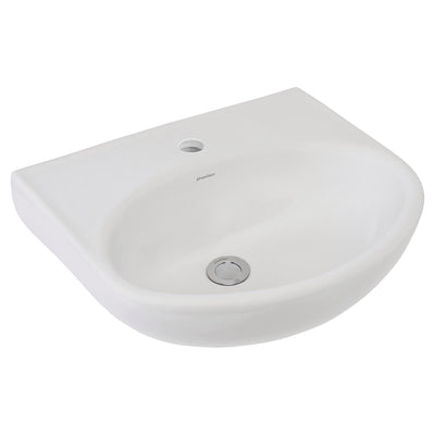 JOHNSON SUISSE BOSTON TYPE C MEDIUM NON-CLINICAL HAND WALL HUNG BASINS ONE TAPHOLE WHITE 500MM