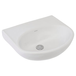 JOHNSON SUISSE BOSTON TYPE C MEDIUM NON-CLINICAL HAND WALL HUNG BASINS NO TAPHOLE WHITE 500MM