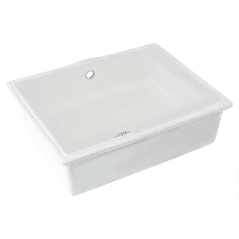 JOHNSON SUISSE QUADO RECTANGULAR UNDER COUNTER BASINS WHITE 477MM