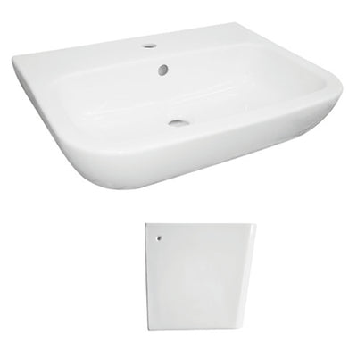 JOHNSON SUISSE EMILIA WALL HUNG BASINS WITH SHROUD WHITE 560MM