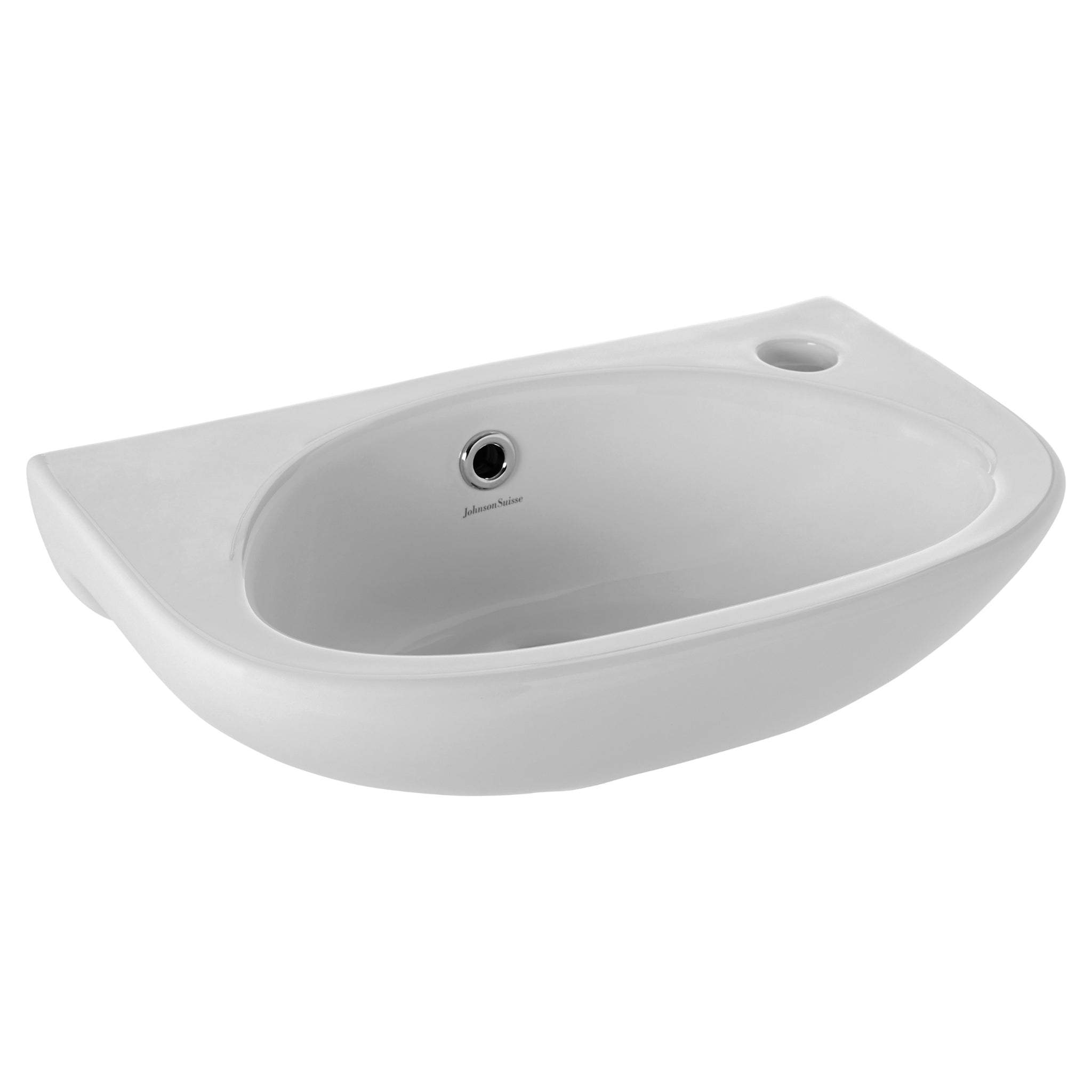 JOHNSON SUISSE CLASSICA COMPACT WALL HUNG BASIN WHITE 400MM