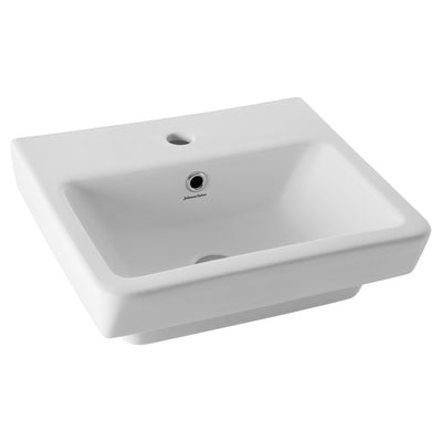 JOHNSON SUISSE QUADO RECTANGULAR WALL HUNG BASINS WHITE 450MM