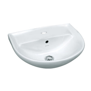 JOHNSON SUISSE WINDSOR COMPACT WALL HUNG BASINS WHITE 480MM