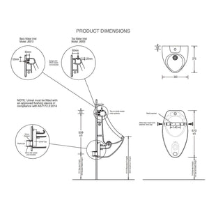 JOHNSON SUISSE LIFE WALL HUNG SINGLE STALL URINAL WHITE