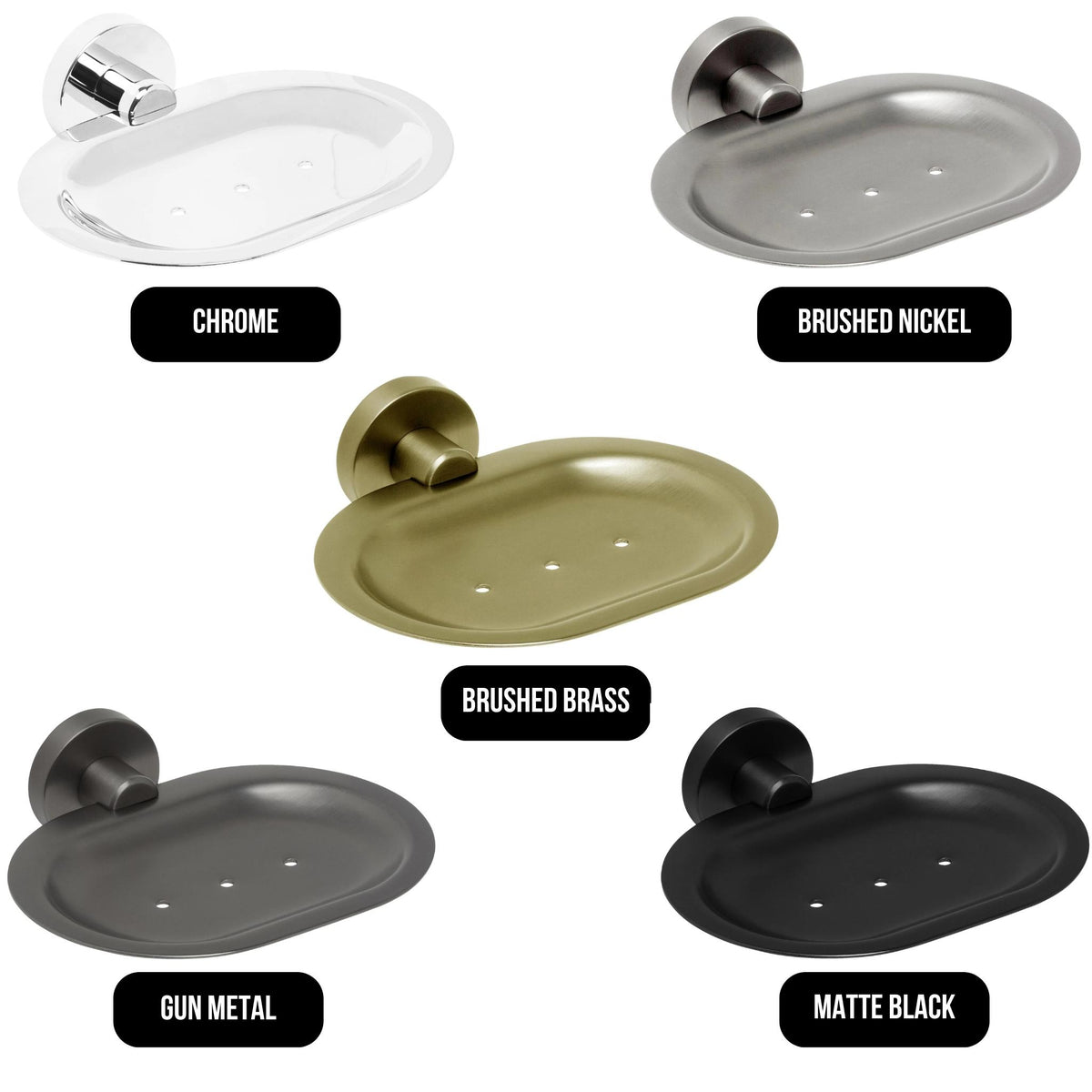 JOHNSON SUISSE VENEZIA SOAP DISH 140MM BRUSHED BRASS