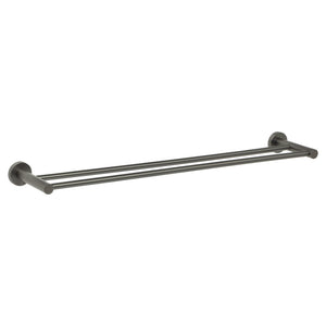 JOHNSON SUISSE VENEZIA DOUBLE TOWEL RAIL GUN METAL (ALSO AVAILABLE IN 600MM AND 900MM)