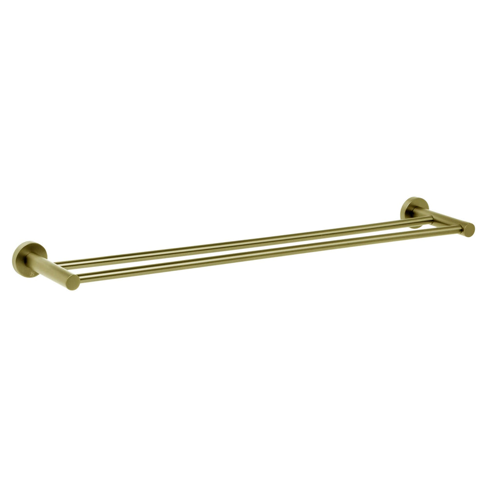 JOHNSON SUISSE VENEZIA DOUBLE TOWEL RAIL BRUSHED BRASS (ALSO AVAILABLE IN 600MM AND 900MM)