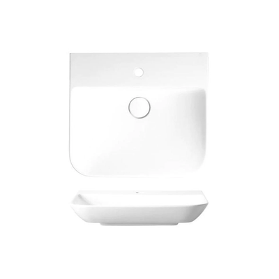 VEROTTI JASMINE ABOVE COUNTER/WALL MOUNTED FIRECLAY BASIN GLOSS WHITE 550MM