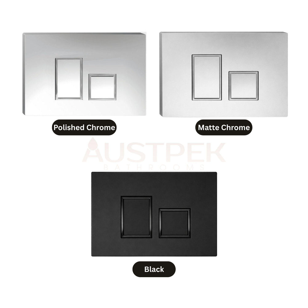 JOHNSON SUISSE IN-WALL ECONOFLUSH STEP FLUSH BUTTON 245MM BLACK