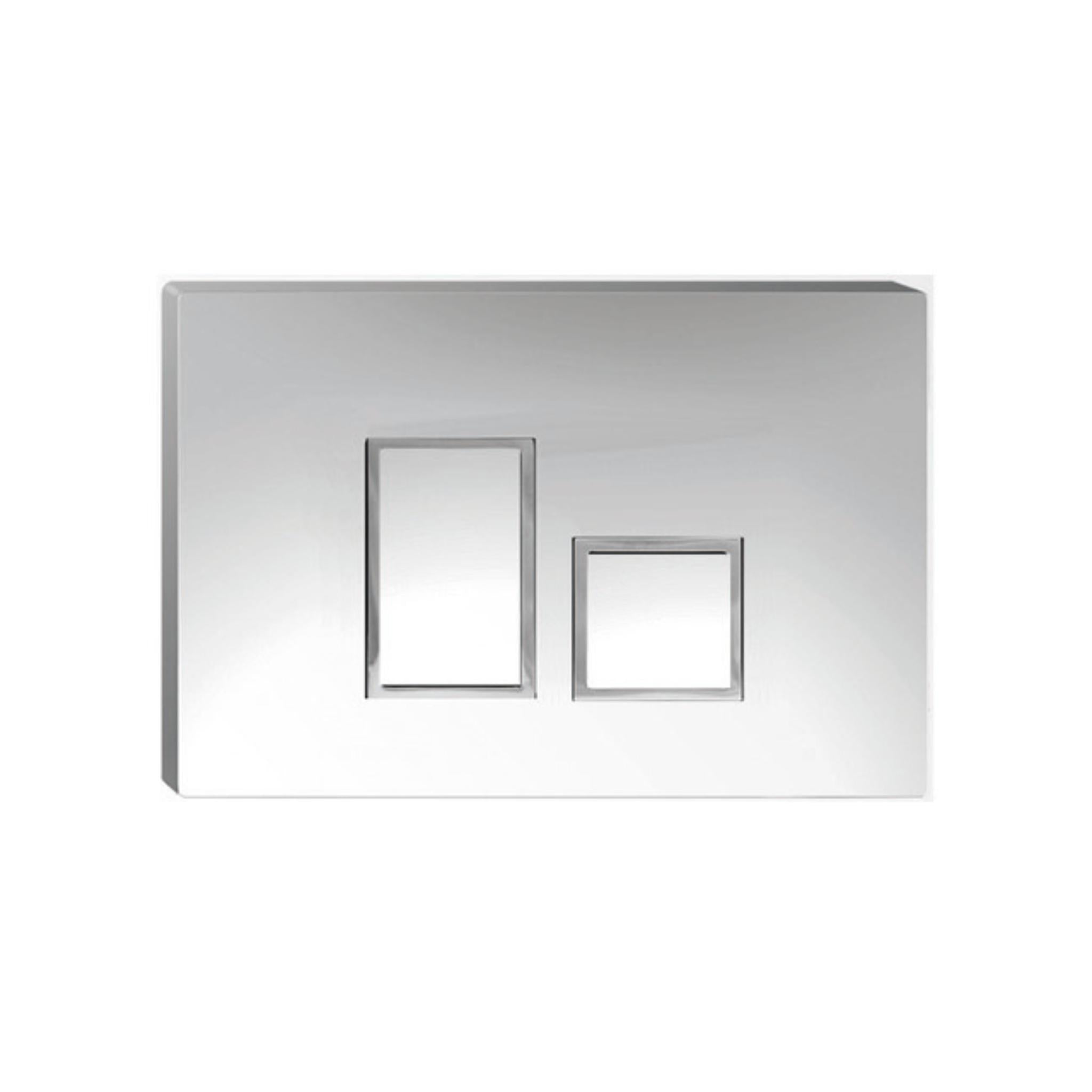 JOHNSON SUISSE IN-WALL ECONOFLUSH STEP FLUSH BUTTON 245MM POLISHED CHROME