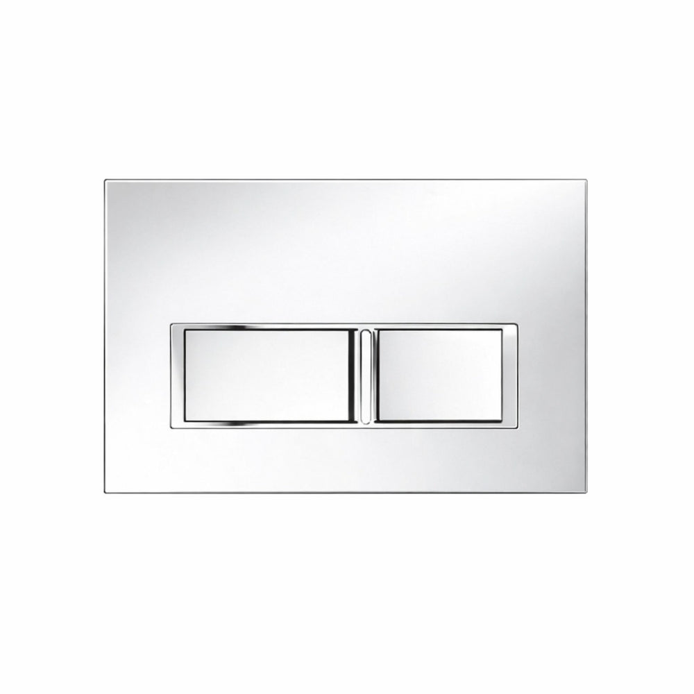 JOHNSON SUISSE IN-WALL ECONOFLUSH LOW RECTANGLE FLUSH BUTTON 245MM POLISHED CHROME