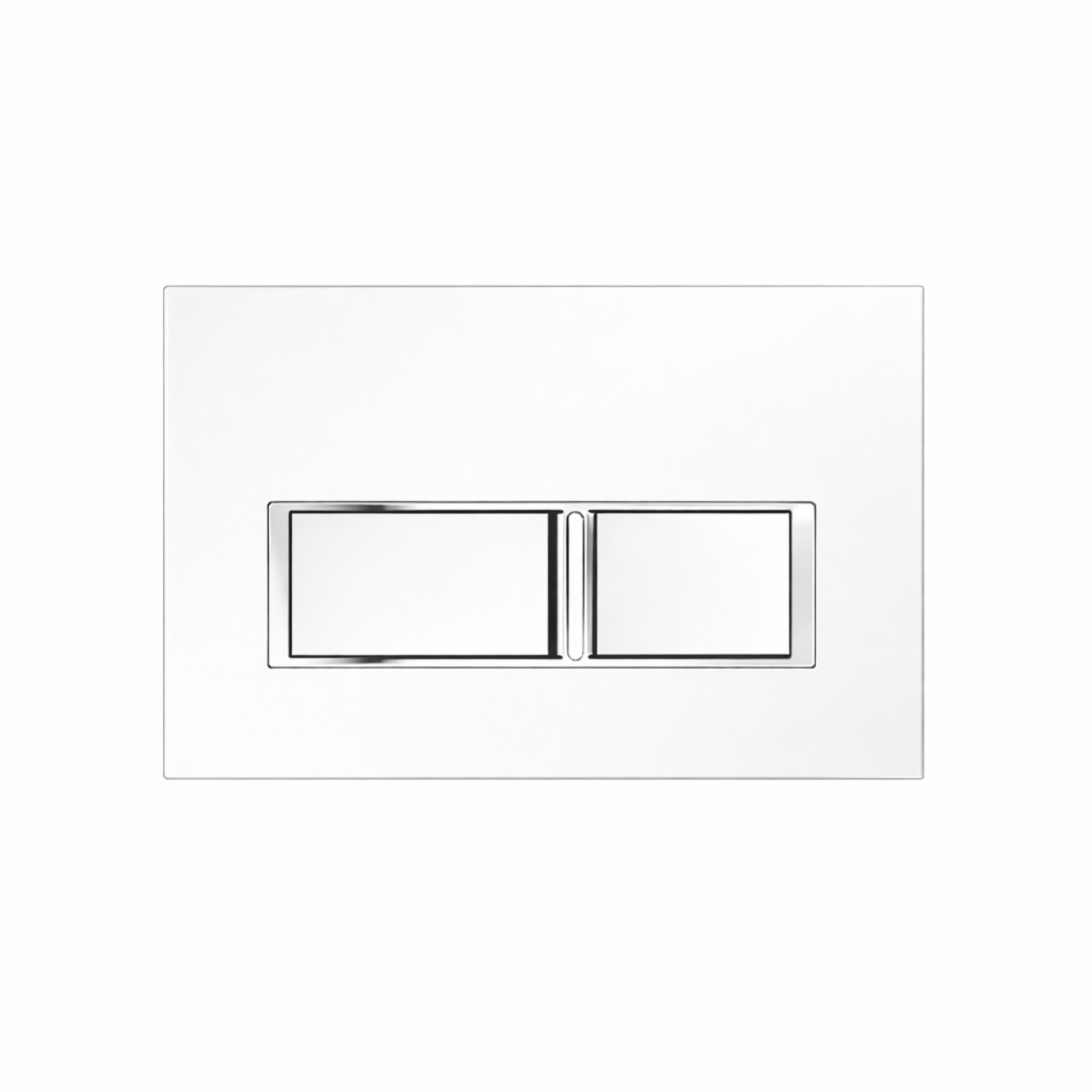 JOHNSON SUISSE IN-WALL ECONOFLUSH LOW RECTANGLE FLUSH BUTTON 245MM WHITE
