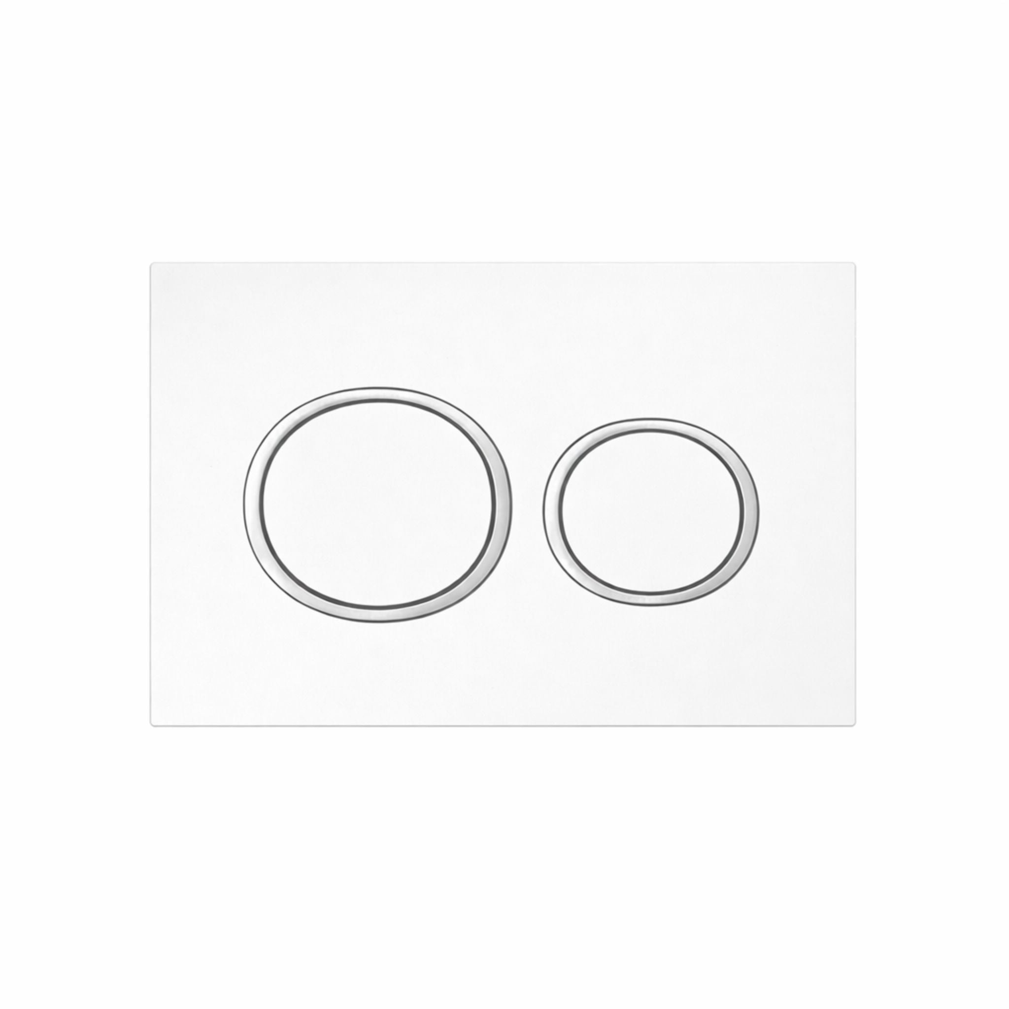 JOHNSON SUISSE IN-WALL ECONOFLUSH CIRCLE FLUSH BUTTON 245MM WHITE