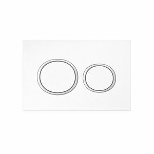 JOHNSON SUISSE IN-WALL ECONOFLUSH CIRCLE FLUSH BUTTON 245MM WHITE