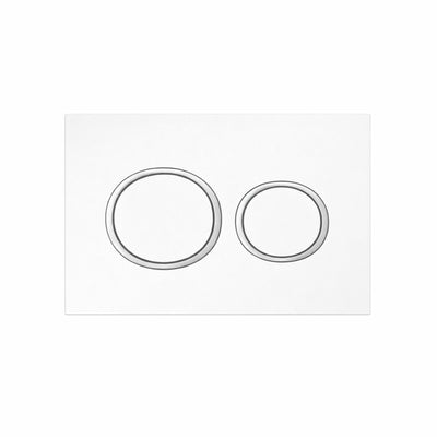 JOHNSON SUISSE IN-WALL ECONOFLUSH CIRCLE FLUSH BUTTON 245MM WHITE