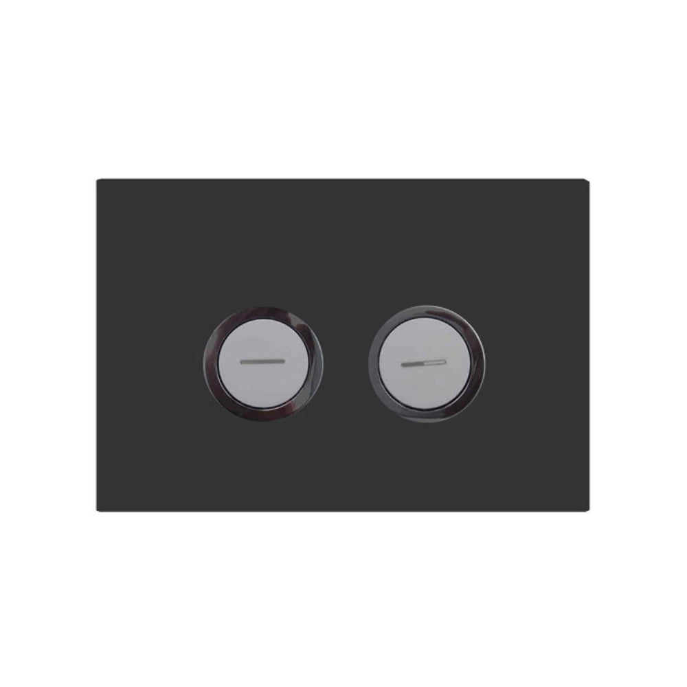 JOHNSON SUISSE IN-WALL ECONOFLUSH AIR PNEUMATIC FLAT FLUSH BUTTON 245MM BLACK