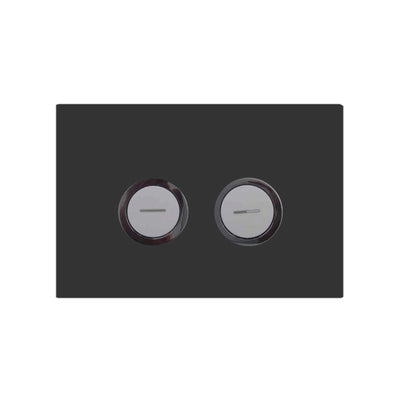JOHNSON SUISSE IN-WALL ECONOFLUSH AIR PNEUMATIC FLAT FLUSH BUTTON 245MM BLACK