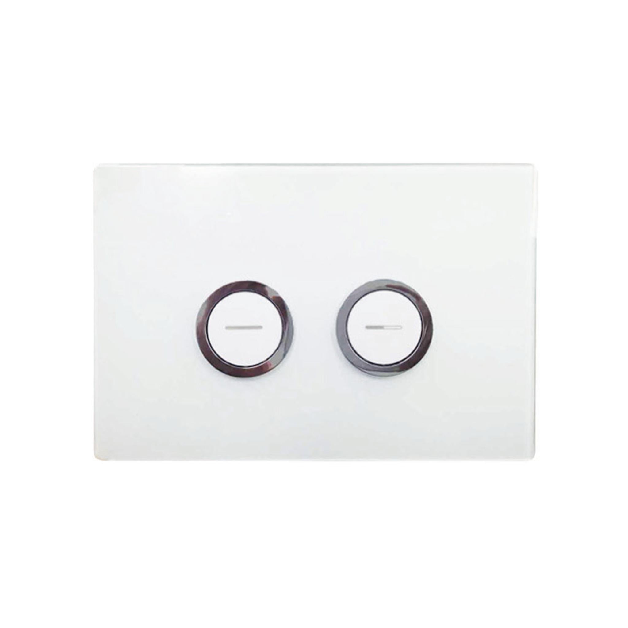 JOHNSON SUISSE IN-WALL ECONOFLUSH AIR PNEUMATIC FLAT FLUSH BUTTON 245MM POLISHED CHROME