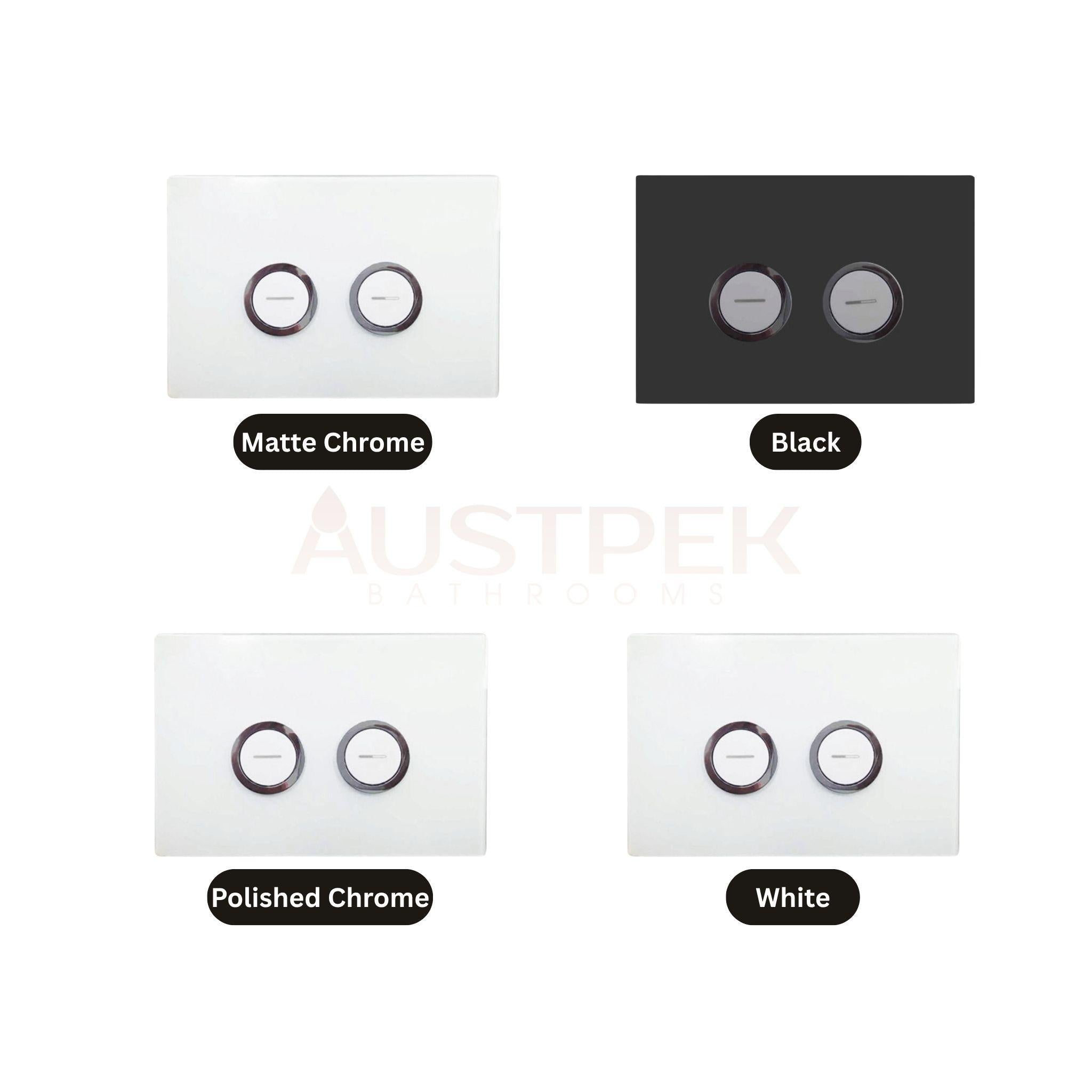 JOHNSON SUISSE IN-WALL ECONOFLUSH AIR PNEUMATIC FLAT FLUSH BUTTON 245MM WHITE