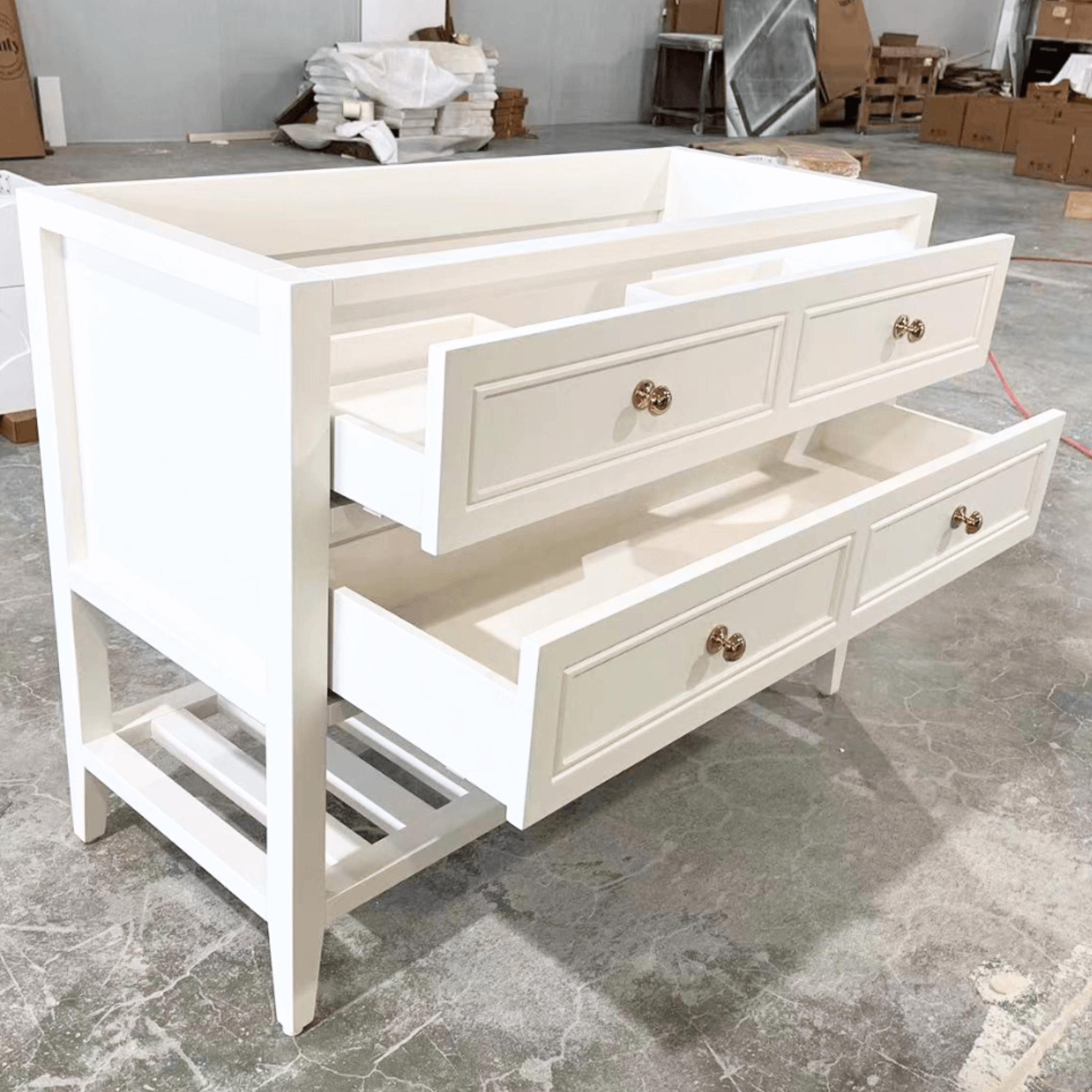 JOINERY BY BEARS AUDREY CLASSIC WHITE 1200MM SINGLE BOWL FLOOR STANDING VANITY PACKAGE