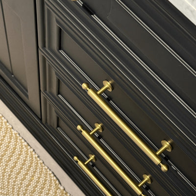 JOINERY BY BEARS ELEANOR BLACK 1500MM DOUBLE BOWL FREESTANDING VANITY PACKAGE