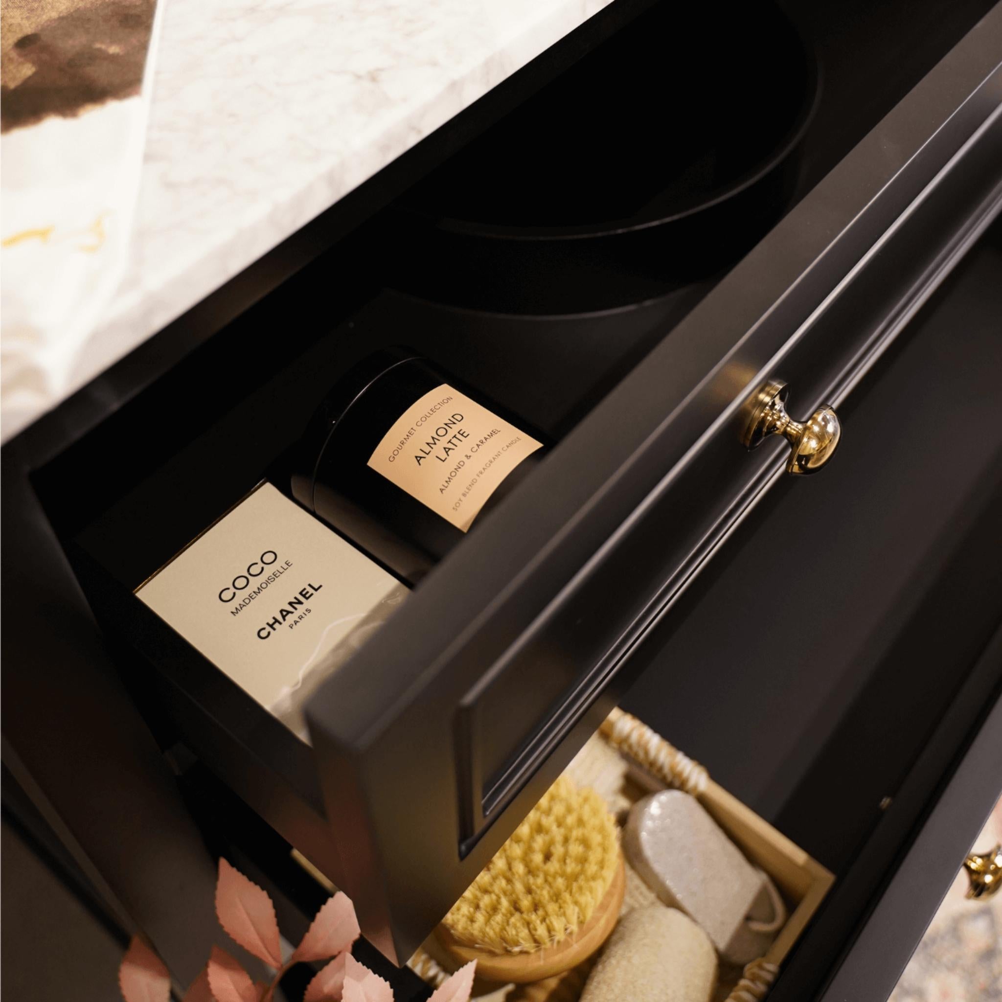 JOINERY BY BEARS AUDREY BLACK 1500MM DOUBLE BOWL FLOOR STANDING VANITY PACKAGE