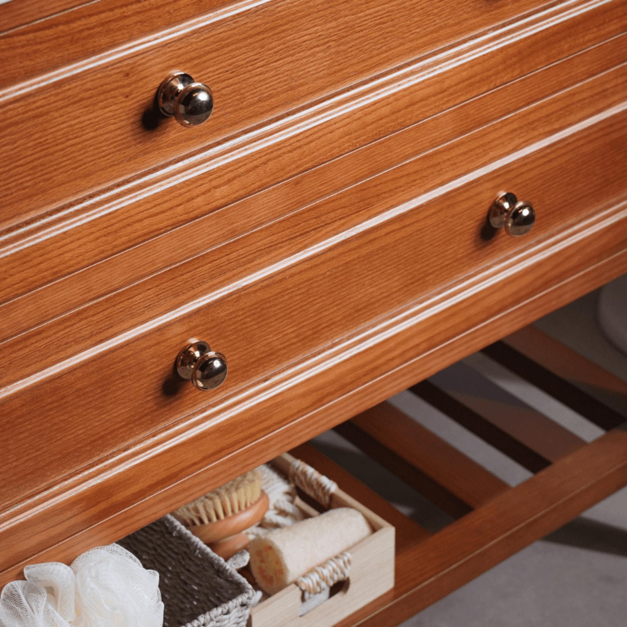 JOINERY BY BEARS AUDREY BROWN OAK 900MM SINGLE BOWL FLOOR STANDING VANITY PACKAGE