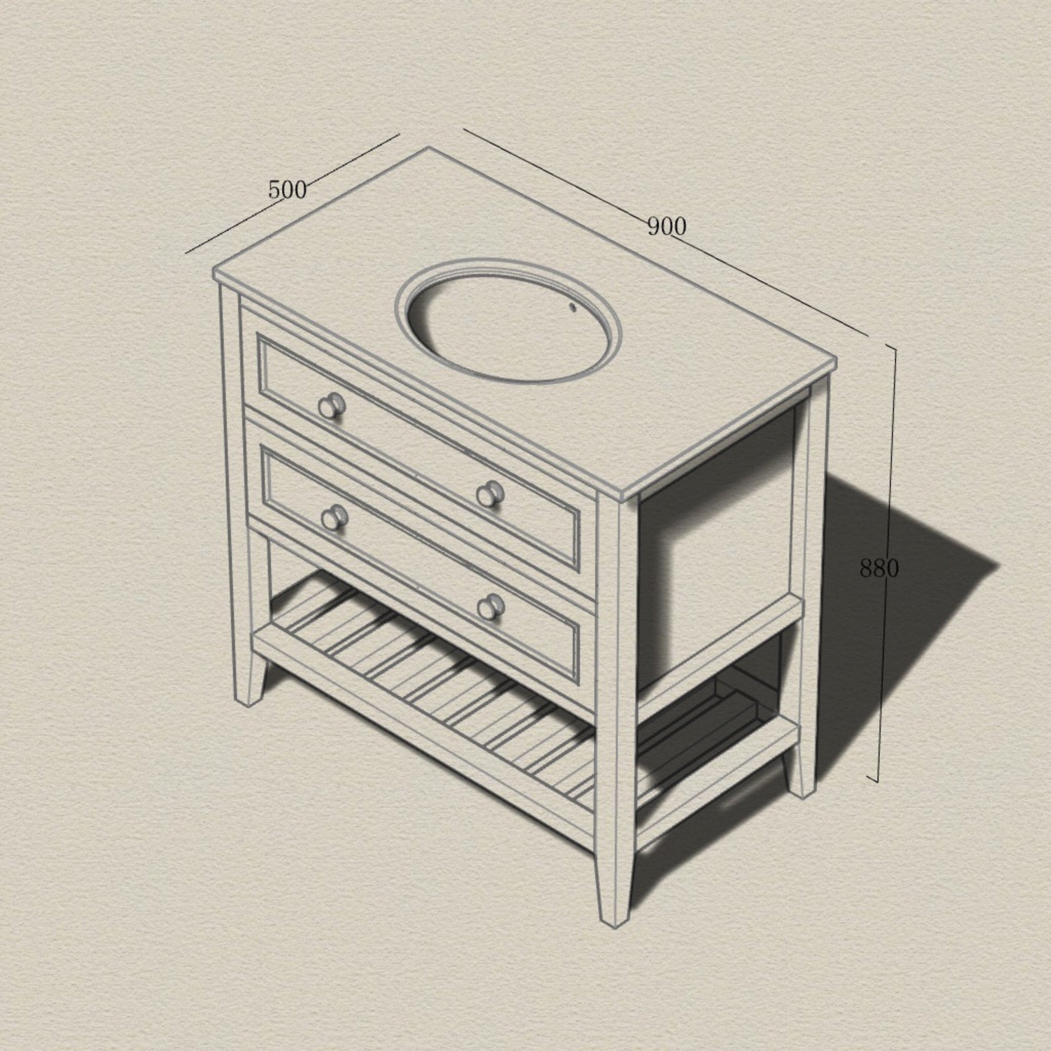 JOINERY BY BEARS AUDREY BROWN OAK 900MM SINGLE BOWL FLOOR STANDING VANITY PACKAGE