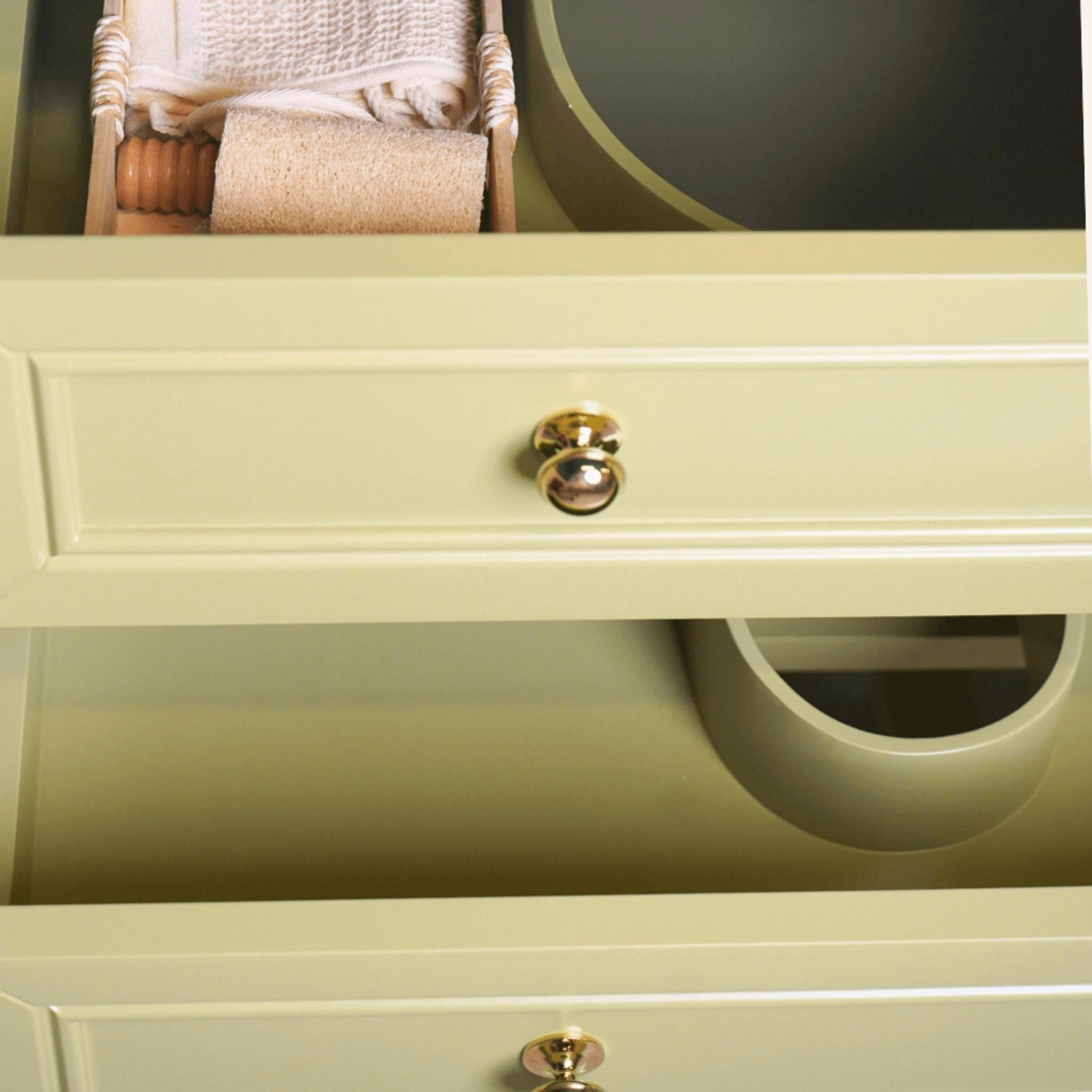 JOINERY BY BEARS AUDREY SAGEWOOD 900MM SINGLE BOWL FLOOR STANDING VANITY PACKAGE