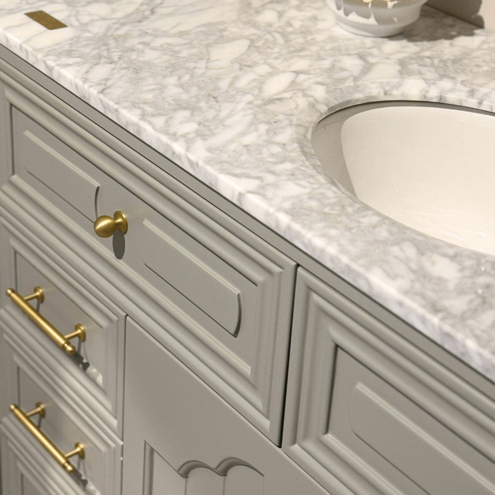 JOINERY BY BEARS ELEANOR PEARL GREY 1200MM SINGLE BOWL FREESTANDING VANITY PACKAGE