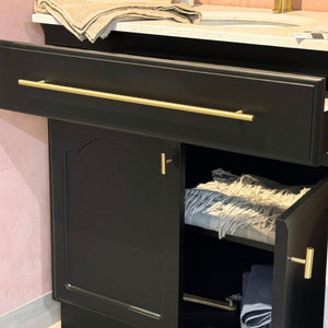 JOINERY BY BEARS ELISE BLACK 900MM SINGLE BOWL FREESTANDING VANITY PACKAGE