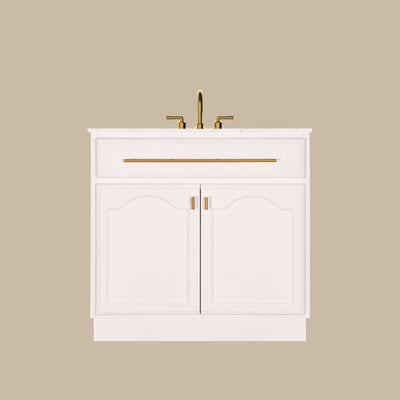 JOINERY BY BEARS ELISE CLASSIC WHITE 900MM SINGLE BOWL FREESTANDING VANITY PACKAGE