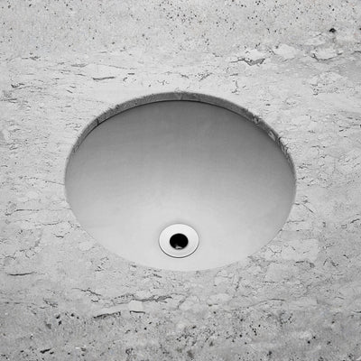 JOHNSON SUISSE EMILIA ROUND COMPACT VANITY UNDER COUNTER BASINS WHITE 360MM