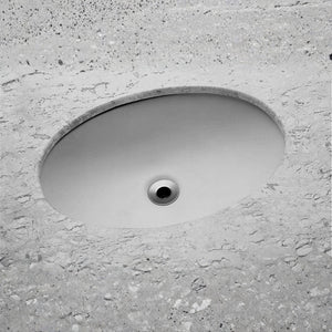 JOHNSON SUISSE EMILIA SMALL OVAL VANITY UNDER COUNTER BASINS WHITE 390MM