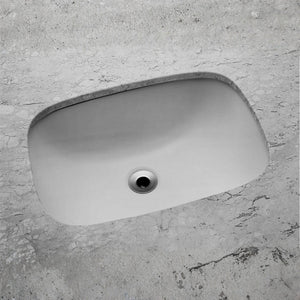 JOHNSON SUISSE EMILIA RECTANGULAR VANITY UNDER COUNTER BASINS WHITE 505MM