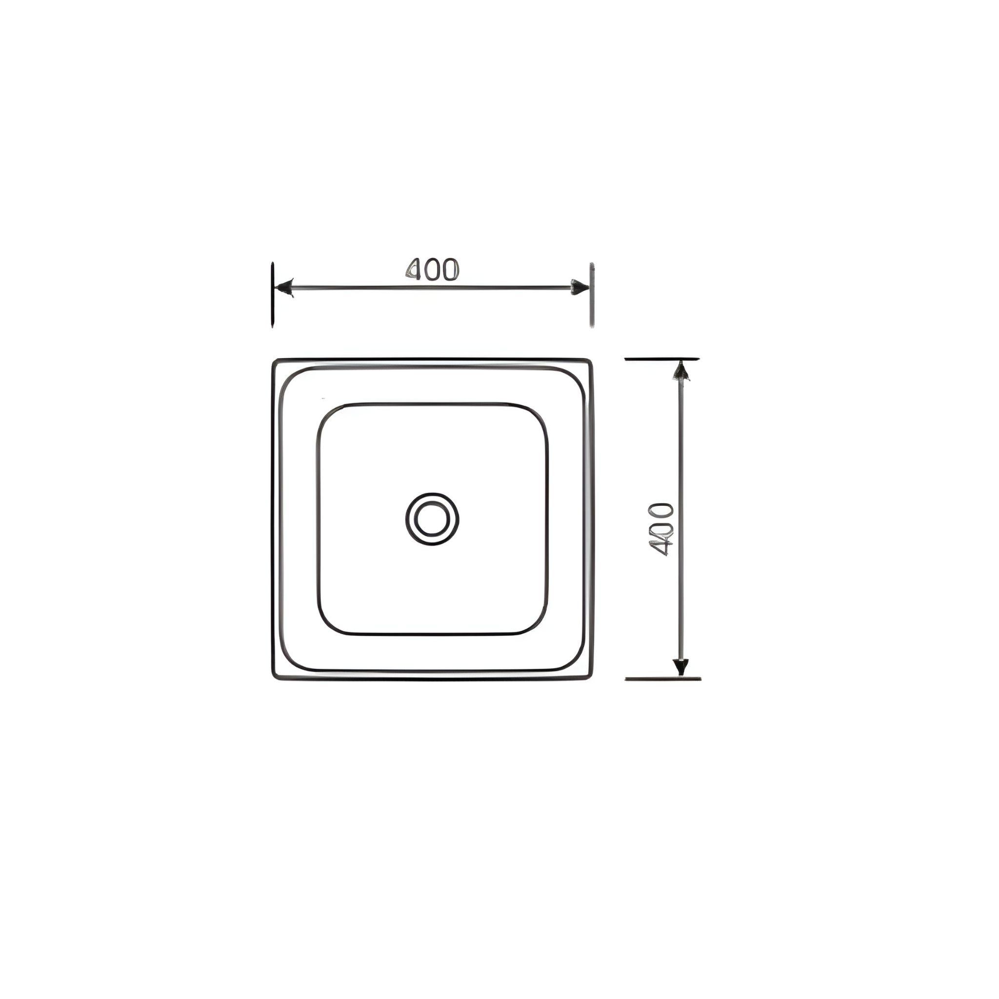 JOHNSON SUISSE GEMELLI SQUARE SEMI-INSET BASINS WHITE 400MM