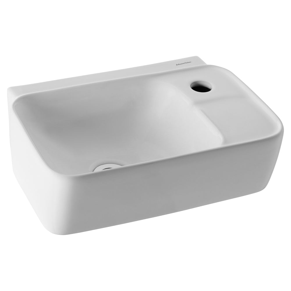 JOHNSON SUISSE GEMELLI COMPACT WALL HUNG BASINS WHITE 400MM