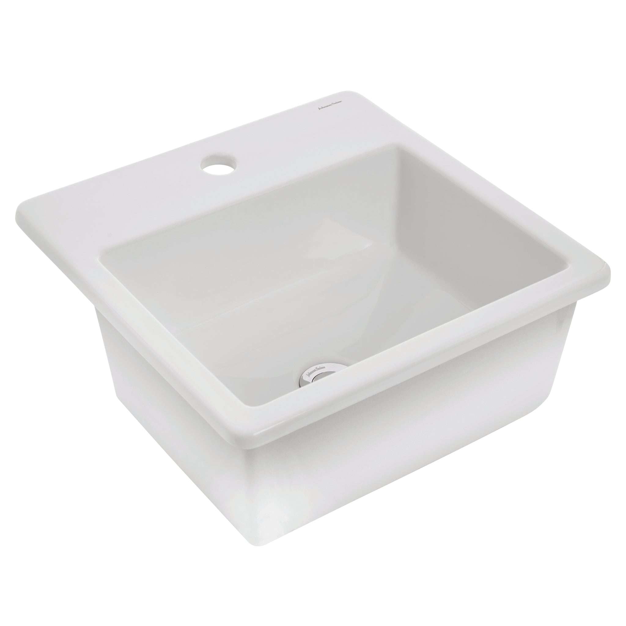JOHNSON SUISSE QUADO SQUARE VANITY TOP MOUNT BASIN WHITE 420MM