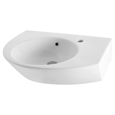 JOHNSON SUISSE TOLEDO ABOVE COUNTER / WALL HUNG RIGHT CORNER BASINS WHITE 580MM