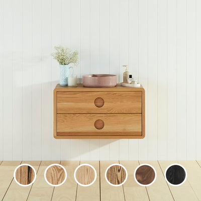 JR BESPOKE LUNA SOLID TIMBER CUSTOM WALL HUNG VANITY (ALL SIZING)