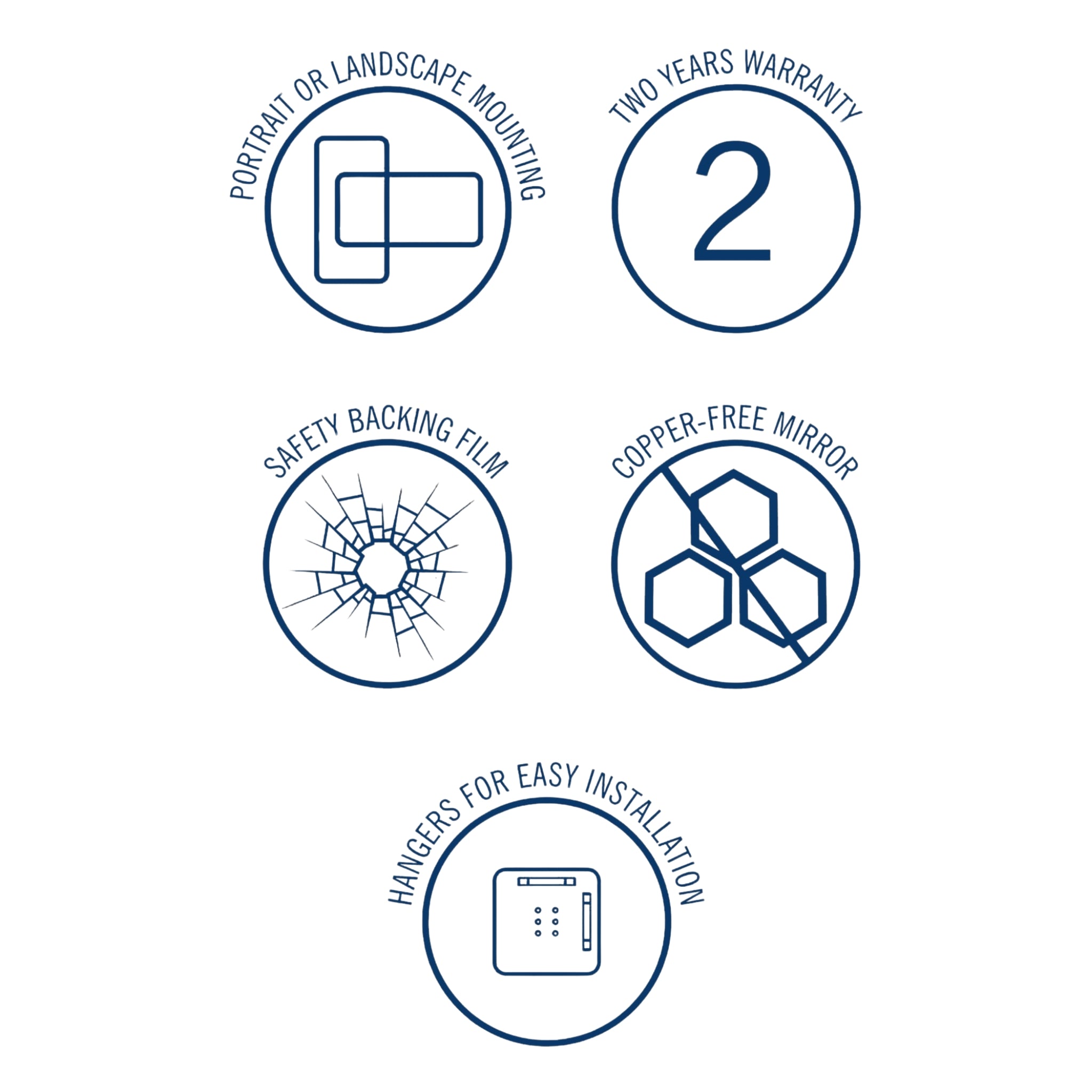 THERMOGROUP ABLAZE SQUARE POLISHED EDGE MIRROR 750MM