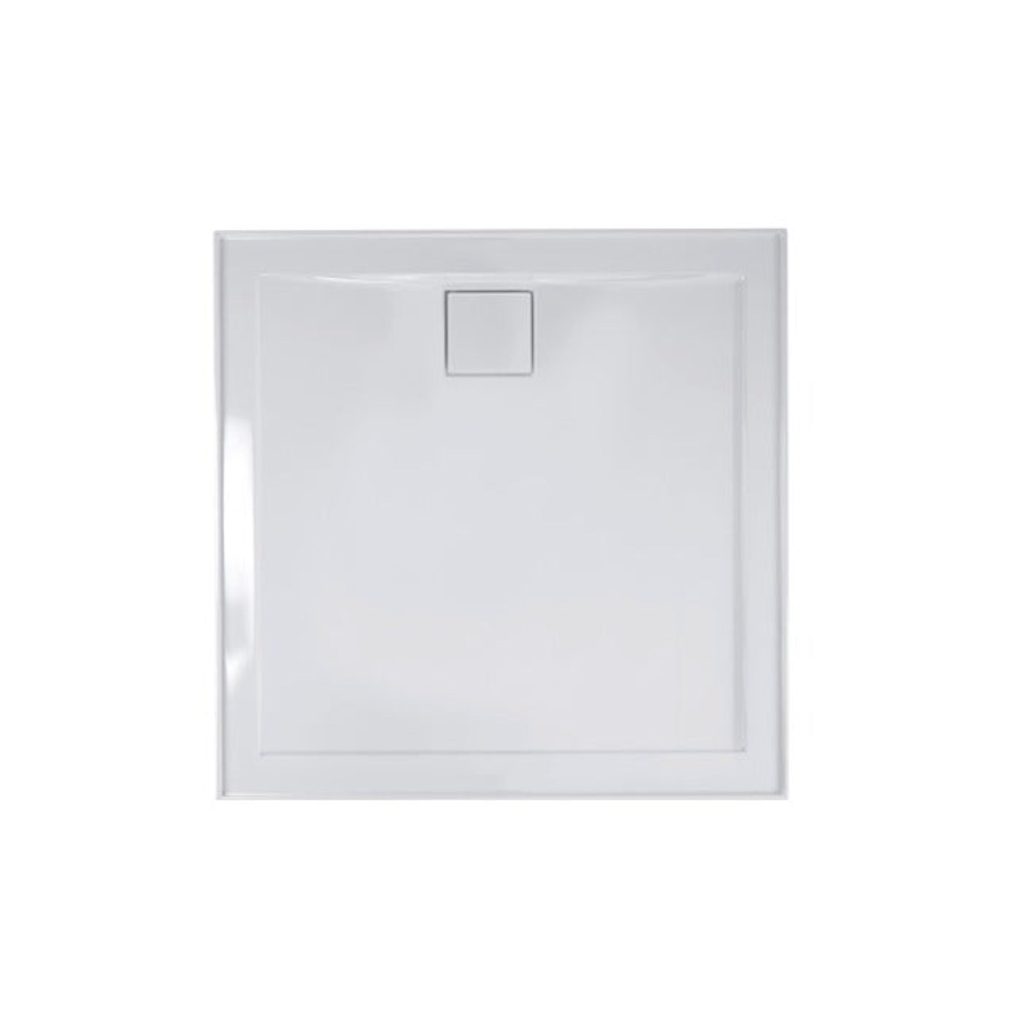 JOHNSON SUISSE DAINTREE POLYMARBLE SHOWER BASE GLOSS WHITE 900MM