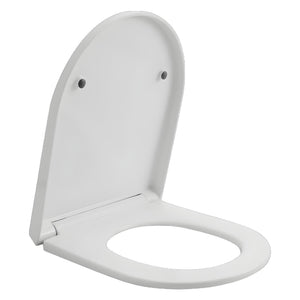 JOHNSON SUISSE GEMELLI RIMLESS FLOOR TO WALL AND WALL HUNG TOILET SEAT WHITE