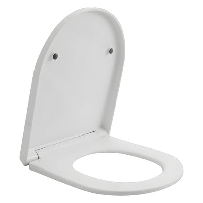 JOHNSON SUISSE GEMELLI RIMLESS FLOOR TO WALL AND WALL HUNG TOILET SEAT WHITE