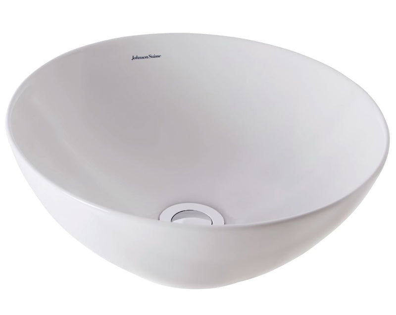 JOHNSON SUISSE VENEZIA ROUND BOWL COUNTER TOP BASINS WHITE