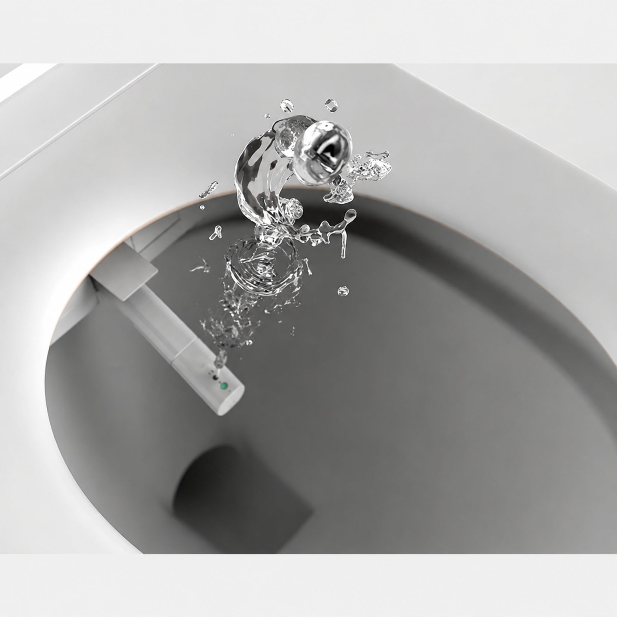 JOHNSON SUISSE AVANZO WALL FACED RIMLESS SMART TOILET SUITE W/ REMOTE CONTROL WHITE