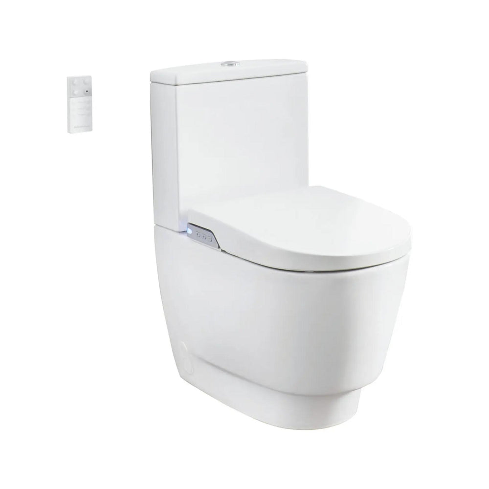 JOHNSON SUISSE LISTO BTW RIMLESS SMART TOILET SUITE W/ REMOTE CONTROL GLOSS WHITE